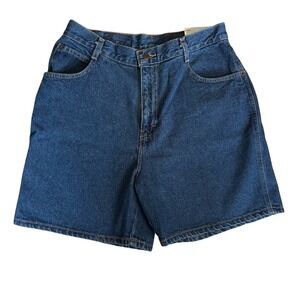 Gitano Vintage High Waisted Denim Shorts Dark Wash Size 14 NWT 90s Mom Shorts